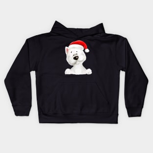 Santa westie Kids Hoodie